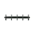 thumbnail image 3 of Mainstays 14 1/2 in. Wall Mounted Metal Hook Rack, 5 Single Hooks, Matte Black, 3 of 8
