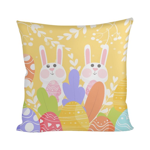 YaoLEO Clearance! Pillow Case European and American Easter ThemeSimple and Generous Household Items Square Coreless Pillowcase