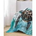 thumbnail image 2 of Ocean Turtle Sofa Couch Covers for Dog,Washable Sofa Throw Cover Single Slipcovers for Armchair,Vintage Coastal Nautical Aquatic Animals Turquoise Couch Protector Towel Blanket Medium 71x91, 2 of 8