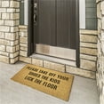 thumbnail image 5 of Clearance Sale! Pedty Polyester Carpet,1X Doormat,Please Take Off Your Shoes Children Will Lick The Floor. Fun Welcome Doormat Housewarming Gift, 5 of 9