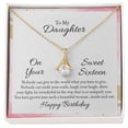 thumbnail image 2 of To My Daughter Nobody Can Give to the World Alluring Ribbon Necklace Message Card, 2 of 20