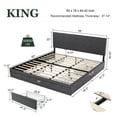 thumbnail image 7 of Amolife King Size Platform Bed Frame with Square-stitched Headboard and 4 Drawers, Dark Gray, 7 of 7