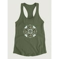 thumbnail image 3 of Butterfly Mandala I Racerback Tank Women -Jennifer Paxton Parker Designs, Female x-Small, 3 of 4