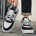 thumbnail image 5 of [Men's Low-Top Sneakers] Men's Low-Top Sneakers Lace-Up Minimalist Round-Toe Shoes with Cushioned PVC Sole - Upper, Soft Fabric - Versatile for Streetwear, Gym, Office & Daily Wear, 5 of 9