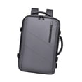 thumbnail image 3 of Mochila de viaje de negocios para hombres, resistente bolsa para portátil para viajes de negocios universitarios. Gris, 3 of 8
