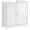 White, variant on Sunshen 23.5" Pedestal Sink Storage Cabinet, Freestanding Bathroom Under Sink Cabinet with U-Shape Cut-Out and Adjustable Shelf,Gray