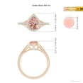 thumbnail image 5 of ANGARA Natural Pear-Shaped Morganite Ring with Diamond Halo in 14K Rose Gold for Women | Birthday, Anniversary, Jewelry Gift for Women | Natural Morganite Ring, 5 of 9