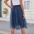 thumbnail image 6 of BRDFRL Women A-Line Tulle Skirt Tutu Knee Length Navy M, 6 of 6