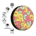 thumbnail image 5 of Gaeub Pink Donut and Blue 14-17in Tire Cover, Spare Tire Cover, for Camper Caravan, Trailer, Car, Truck, SUV, Jeep - 14 inch, 5 of 9