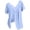 01-Blue, variant on Womens Plus Size Summer Tops Fashion Solid V Neck Short Sleeve Ruched Tunic Blouse Casual Loose T Shirts for Women 2026