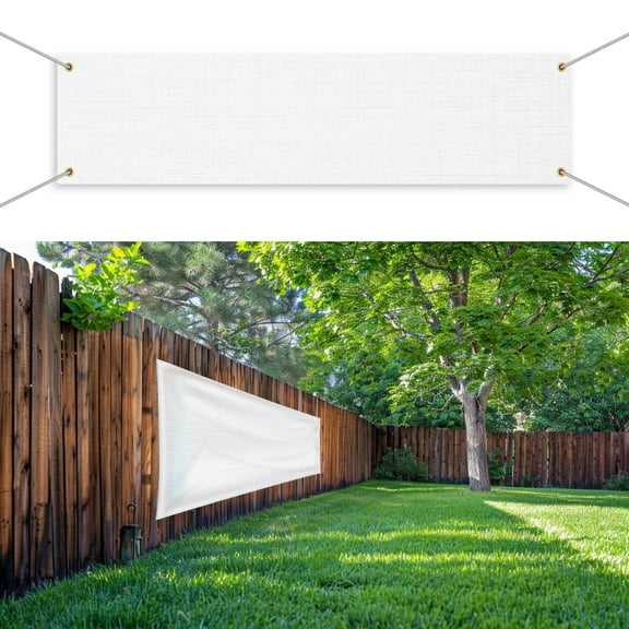 Blank Large Banners and Signs for Outdoor by DreamController-Polyester Banner with 4 Holes for Easy Hang Indoor & Outdoor| 1x4 Feet HD Banner to Promote | Made in USA