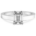 thumbnail image 3 of 1 Carat IGI Certified Emerald Shape Lab Grown Diamond Engagement Ring | 14K White Gold |Ember Secret Halo Diamond Ring | FG-VS1-VS2 Quality Friendly Diamonds, 3 of 4