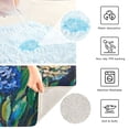 thumbnail image 4 of Toilet Rug Rectangle Bathroom Rugs Non-Slip Soft Plush Machine Washable Contour Bath Mat Color Hyacinths Flower 24x16, 4 of 9