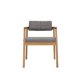 thumbnail image 4 of Set de 4 Sillas de Comedor de Madera con Tapizado de Tela, Sillas para Comedor, Cocina y Escritorio, Midtown Concept Gin, Roble y Gris Claro, 4 of 5