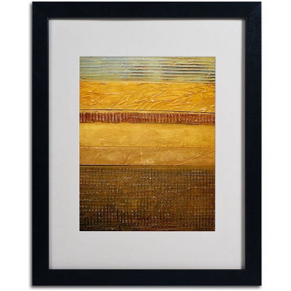 Trademark Fine Art 'Earth Layers Abstract' Matted Framed Art by Michelle Calkins
