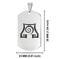 thumbnail image 2 of Stainless Steel Earth Element Dog Tag Keychain Circle Ring, 2 of 2