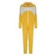 thumbnail image 5 of UAMVSH 2 Piece Outfits for Women Fashion Color Block Full Zipper Jackets with Jogger Pants Lightweight Sweatsuits Sets(X-LargeYellow), 5 of 6