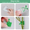 thumbnail image 4 of 100-Pack Plastic Plant Wall Clips, 7.4mm/0.29Inch Self-Adhesive Plant Clips for Climbing Plants [Black], 4 of 7
