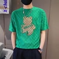 thumbnail image 3 of Camiseta de hombre Katoen con dibujos de anime de rock para hombre, camisetas con gráficos trashy Y2k, ropa informal de corte ajustado, ropa de calle con estampado XL, talla 5XL, S, 3 of 5