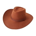 thumbnail image 4 of Classic Cowboy Hat for Western Cowhide Wide Brim Outdoor Sun Fashionable Style Western Hats for Men Size 8 Cow Print Hats Hillbilly Hat Cowboy Hat for Men Adult Toddler Cowboy Cowboy Hat Women Small, 4 of 4