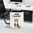 thumbnail image 2 of Happy Anniversary Maine Coon Celebrates Wedding Love Family Party 11oz Accent Two-tone Mug Cat Lover Kitten Owner Gifts Coffee Tea Cup - 01015, 2 of 5
