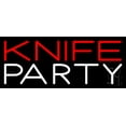 thumbnail image 1 of Knife Party 2 LED Neon Sign 6 x 15 - inches, Black Square Cut Acrylic Backing, with Dimmer - Bright and Premium built indoor LED Neon Sign for Event, Party., 1 of 7