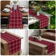 thumbnail image 5 of Red Checkered Short Table Runner 60 Inches Long, Farmhouse Buffalo Plaid Modern Cotton Linen Table Runners Dresser Scarves, Fabric Tabletop Scarf Furniture Cover for Home Dinner Party Decor 13"x60", 5 of 9