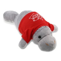 DolliBu I LOVE YOU Wild Grey Manatee Plush- Cute Stuffed Animal with Red Shirt For Valentine, Anniversary, Romantic Date, Boyfriend, or Girlfriend Gift - 15 Inches