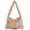 Brown, variant on CoCopeaunt Tote Bag Women Cozy Fleece Plush Shoulder Bag Trendy Quilted Casual Soft Handbag with Chain