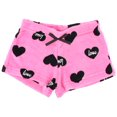 thumbnail image 2 of Emme Jordan Junior's Fuzzy Plush Pajama Shorts - Love In Hearts Pink - Large, 2 of 3