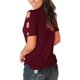 thumbnail image 3 of Camiseta Ormromra HMYH024-12 Manga Corta Hombros Descubiertos Cuello V Profundo, 3 of 6