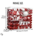 thumbnail image 3 of Christmas Paradise Ornament Bundle Mega Set, 155 Red and White Baubles with Many Themes, 3 of 9