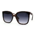 thumbnail image 2 of Womens Inset Lens Horn Rim Plastic Oversize Sunglasses Tortoise Smoke, 2 of 4