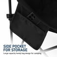 thumbnail image 3 of HONMEET Compact Beach Chair Foldable Chair Black Steel Tube 1Pcs, 3 of 6