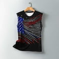 thumbnail image 5 of Women's Summer Tank Tops Sparkly American Flag Sleeveless Shirt Plus Size 4th of July Patriotic Cami Blouses Glitter USA Flag Star Stripes T-Shirt Memorial Day Costumes Independence Day Summer Tops, 5 of 5