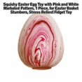 thumbnail image 2 of Squishy Easter Egg Toy with Pink and White Marbled Pattern, 1 Piece, for Easter Basket Stuffers, Relaxation Squeeze Toy, 2 of 3