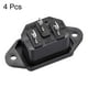 thumbnail image 3 of Adaptador de enchufe de montaje en panel AC 250V 10A C14 3 pines módulo de entrada IEC enchufe conector de potencia socket recto 4 pcs, 3 of 3