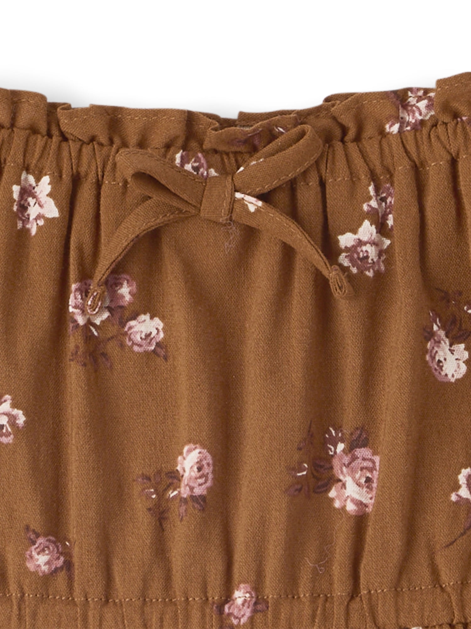 The Children's Place Girls Short Sleeve Floral Textured Puff Sleeve Top, Sizes XS-XXL