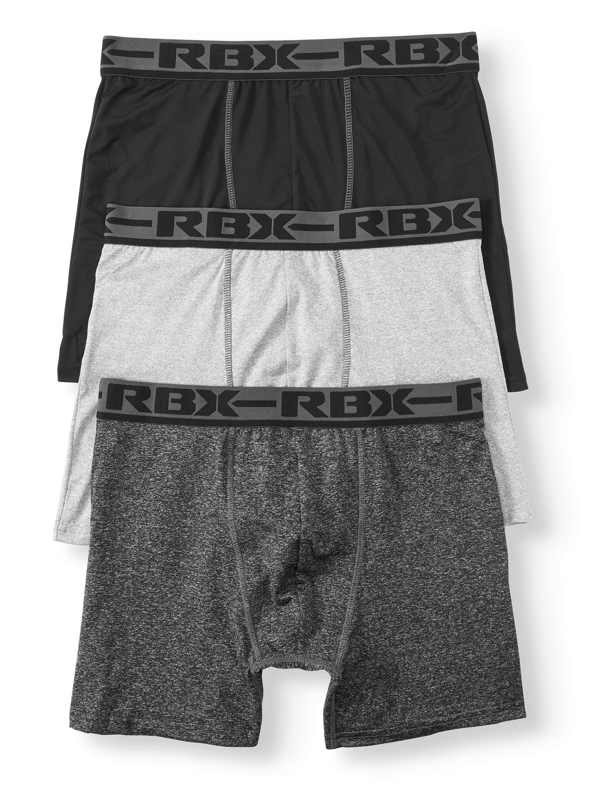 RBX Men's Performance Boxer Briefs, 3-Pack - Walmart.com