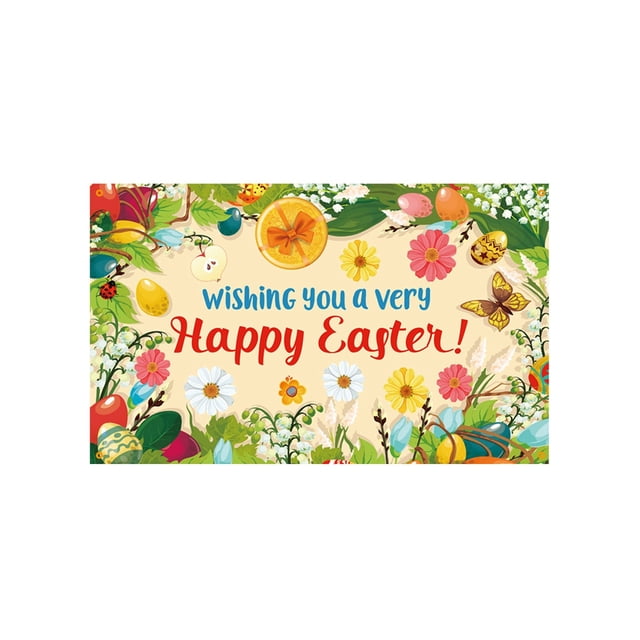 zhangmingg Easter Holiday Photography Banner for Spring Party Scene Decoration Indoor Outdoor Use