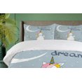 thumbnail image 4 of Ambesonne Cartoon Duvet Cover Sets, Night Unicorn Moon, 2-King, Blue Grey Multicolor, 4 of 7