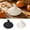 Black, variant on Handcrafted Hat with Mingteng Craftsmanship, Woven Mini Witch Hat Decor for Halloween, Fall Tabletop Ornament Cream Black Set