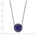 thumbnail image 2 of Sterling S. Rh-plated LogoArt Delta Phi Epsilon Large Enl Pend With Necklace; 18 inch; for Adults and Teens; for Women and Men, 2 of 2