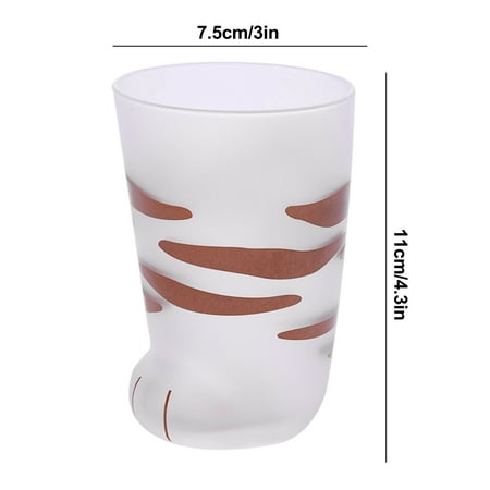 

Jmntiy Creative Animal Cat Foot Glass Cup Frosted Cat Claw Milk Juice Glass Beer Drink Cup Clearance