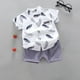 thumbnail image 2 of Odeerbi 1-5 Años Niños Verano Conjuntos Algodón Manga Corta Camisa Pantalones Cortos Conjunto Stand Up Cuello Camisa Cintura Elástica Pantalones Cortos Conjunto Dos Piezas, 2 of 4