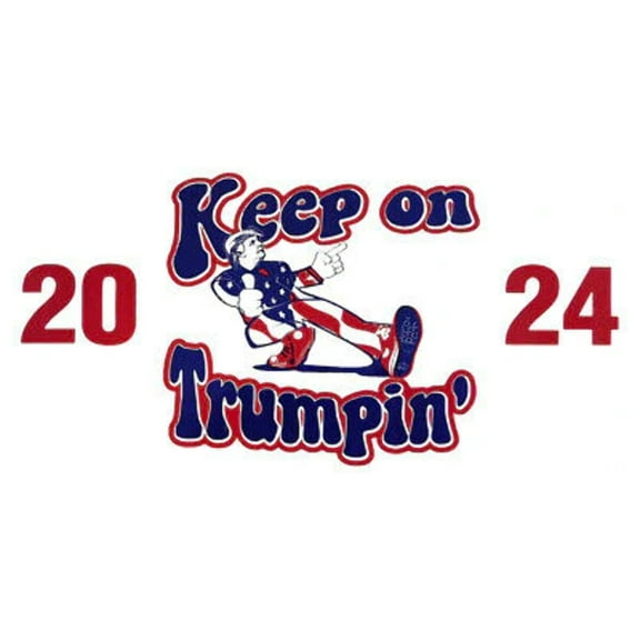 Keep On Trumpin' 2024 White Vinyl Decal Bumper Sticker