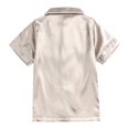 thumbnail image 6 of Mercatoo Little Baby Girls Boys Silk 𝗣a𝐣amas Set Short Sleeves Satin 𝗦leepwear Kids Button Tops Classic 𝗟oungewear Shorts, 6 of 9