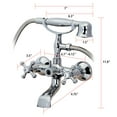 Bathroom Clawfoot Shower Bathtub Combo Faucet Polished Chrome