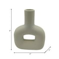 thumbnail image 3 of Modern Decorative Vase - Unique Cut-Out Design - Stoneware & Dolomite - Contemporary Accent for Home, Office, Bedroom, or Living Room - 8" Ivory, 3 of 10