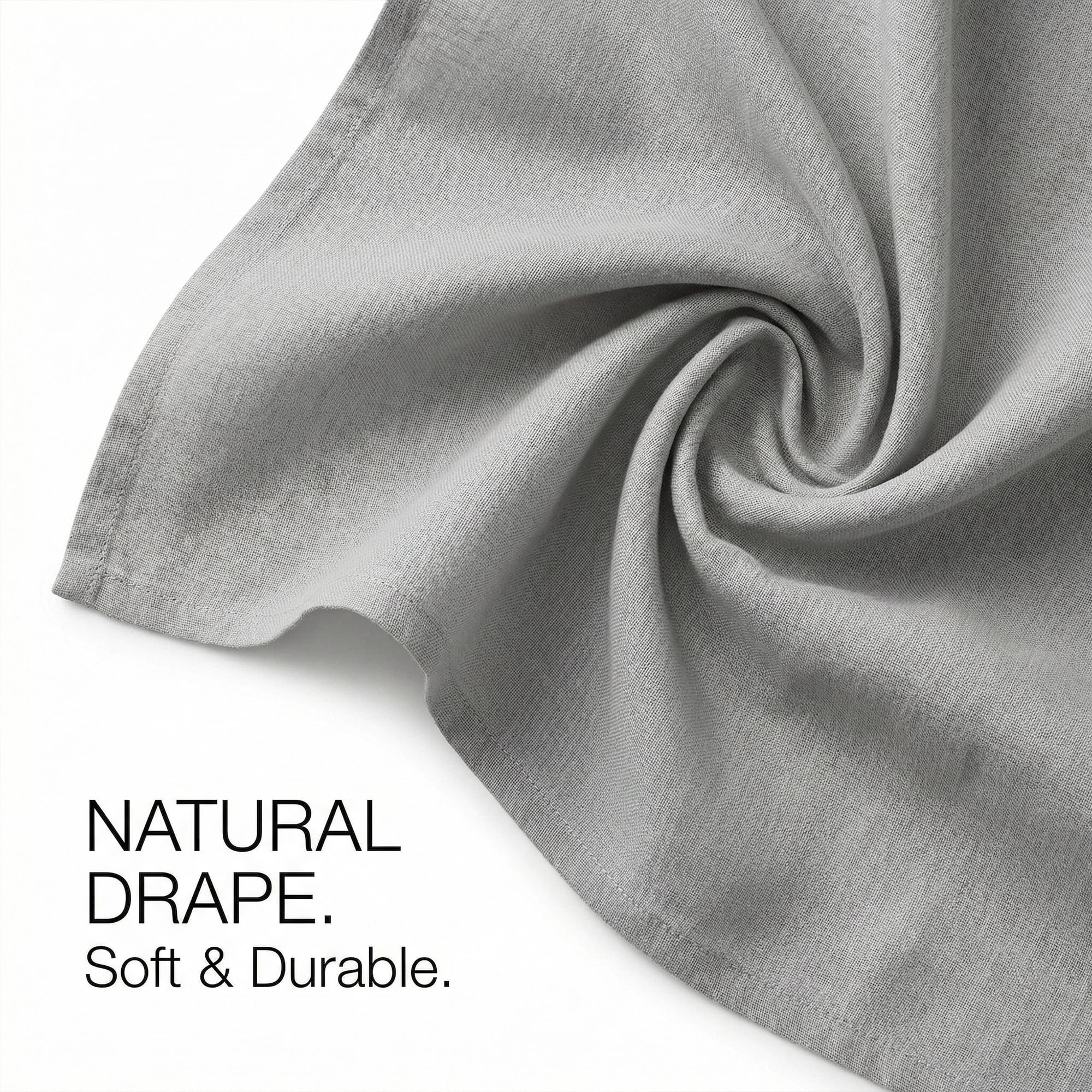 Unique Bargains 6Pcs Cotton Reusable Party Cloth Napkins Gray 18x18inch